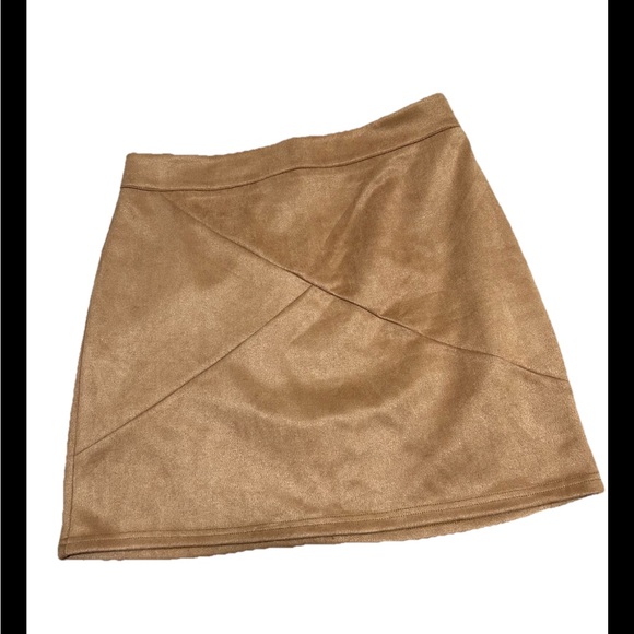 Mango Camel Mini Skirt by Mangopop Size Large - Picture 1 of 3